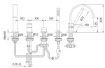 KOHLMAN - 4-otvorová vanová baterie QB244N