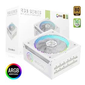 Gamemax RGB 1050G WH bílá / PC zdroj / ATX / 1050W / 80 Plus Gold / Plně modulární / RGB (RGB 1050G WH)