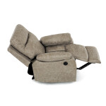 TV a relaxační křeslo s elektrickým ovládáním, potah lanýžová látka v dekoru vintage, 1 motor 240V