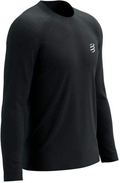 Běžecké tričko Compressport Performance LS Tshirt M - Black Velikost textilu: XL