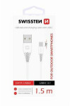 Swissten 71504402 USB 3.1 typ A na typ C, konektor 9mm, 1,5m, bílý