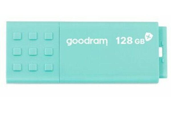 GOODRAM UME3 CARE USB 3.0 128GB zelená / Flash disk / USB-A 3.0 / čtení: 60MBs / zápis: 20MBs (UME3-1280CRR11)