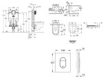 GROHE - Uniset Set předstěnové instalace, klozetu, sedátka SoftClose a tlačítka Arena Cosmopolitan, alpská bílá SANI15BB3114