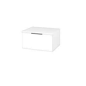 Dřevojas - Nízká skříňka DOS SNZ1 60 - N01 Bílá lesk / Úchytka T07 / L01 Bílá vysoký lesk 281281I