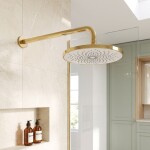 REA - Kulatá dešťová sprcha JS-021 Gold Brush REA-P0391