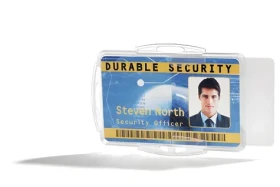 Durable Držák na 2 karty transparentní / Držák na karty / 54 x 85 mm / 10 ks (891919)