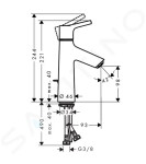 HANSGROHE - Talis S Umyvadlová baterie s výpustí, CoolStart, chrom 72022000