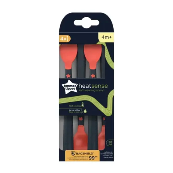 Tommee Tippee Lžičky s tepelným senzorem 4ks / od 4 měsíců (447188TT)