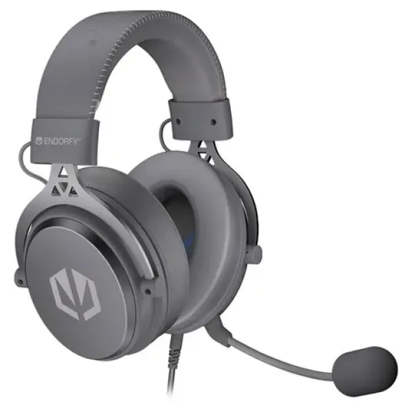 Endorfy VIRO Plus USB Alt Grey / herní sluchátka s mikrofonem / 7.1 zvuková karta / 3.5mm Jack / 53mm měniče / 1.2m (EY1A013)