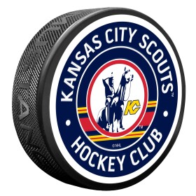 Mustang Puk Kansas City Scouts NHL Vintage Striped Textured