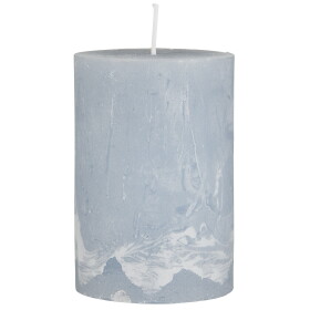 Ib Laursen Svíčka Rustic Dusty Blue 10 cm, modrá barva, vosk