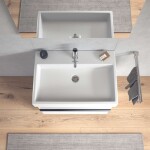 DURAVIT - Vero Air Umyvadlo 70x47 cm, s přepadem, otvor pro baterii, bílá 2350700000