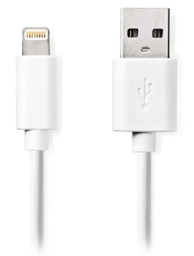 Nedis Lightning kabel 1 m bílá / Datový kabel / USB-A (M) - Lightning 8-pin (M) (CCGL39300WT10)