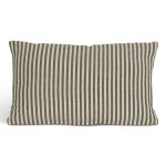 Garden Trading Lněný polštář Charingworth Stripe Forest Green 30 x 50 cm, zelená barva, textil