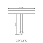 CERANO - Závěsná stěrka do sprchového koutu - s přísavkou - černá matná - 21,5x21 CER-664636