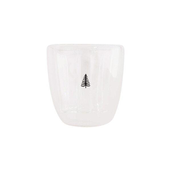 Eulenschnitt Dvoustěnná sklenice na čaj Fir Tree 200 ml, čirá barva, sklo