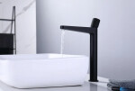 CERANO - Umyvadlová stojánková baterie Loreta Grip - vysoká - černá matná CER-423592