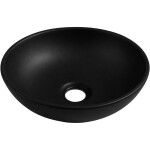 CERANO - Umyvadlo keramické Minio - na desku - černá matná - 34,5x26 CER-477008