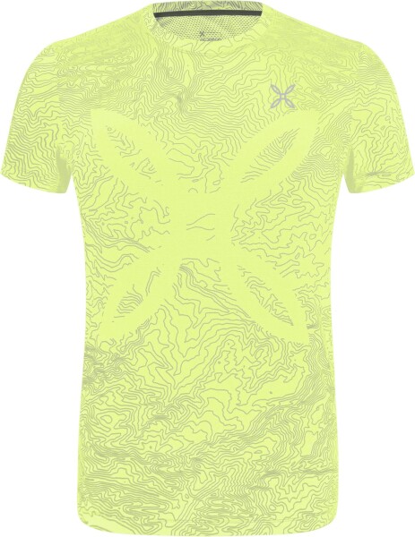 MONTURA Topographic Sublime T-Shirt, Sunny Lime/Sage Green velikost: M