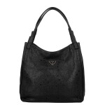 Trendy dámská koženková kabelka na rameno Tiara, černá