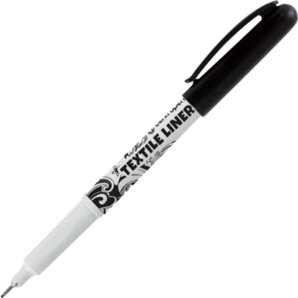 Tenký fix na textil Centropen Textile liner - černý