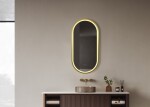 Zrcadlo se senzorem SAT Aurum 40x80 cm broušené zlato SATZAUR4080BZ SATZAUR4080BZ