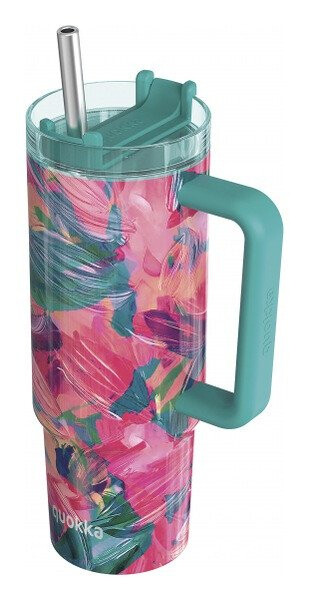 Nerezový termohrnek s brčkem Vibe Oil Petals 880ml