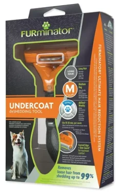Furminator M dlouhá srst / Vyčesávací hrablo pro psy / Střední plemena 9-23 kg (7904-141068)