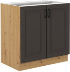 Spodní skříňka Stilo 80 D 2F BB Barva korpusu: Dub artisan, Barva dvířek: Dust Grey