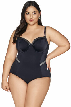 Dámské jednodílné plavky SKJ-63 Černá - AVA černá 100D