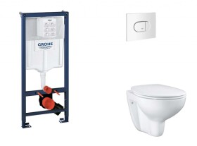 GROHE - Rapid SL Set předstěnové instalace, klozetu, sedátka SoftClose a tlačítka Arena Cosmopolitan, alpská bílá SANI11BB3120