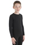 Dětské triko ICEBREAKER Kids 200 Oasis LS Crewe, Black velikost: 2