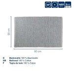 KELA Koupelnová předložka Leana 80x50 cm bavlna šedá KL-23521