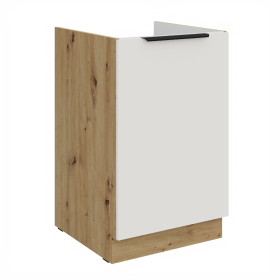 Spodní skříňka pod dřez Aria 50 ZL 1F BB Barva korpusu: Dub artisan, Barva dvířek: WH - Crystal white AFM