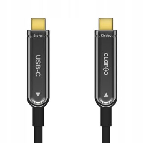 Claroc Kabel optický USB-C (M) - USB-C (M) 10m černá / 4K@60 Hz (5907772507407)