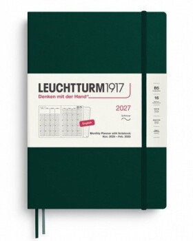 Měsíční plánovač Zápisník Forest Green, Composition B5 2027, 16 Months, Softcover, anglicky