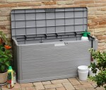 TOOMAX WOODYS zahradní plastový úložný box 280 L - světle šedá