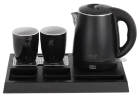 Adler AD 1387 černá / Hotelový set s konvicí / 1 L / 1300 W / 2 šálky (AD 1387)