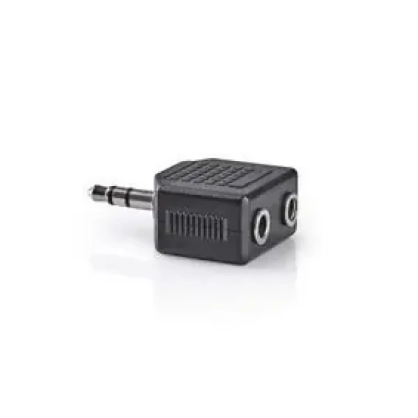 Nedis Stereo audio adaptér jack 3.5 mm (M) - 2x jack 3.5mm (F) černá / poniklované (CAGB22945BK)