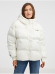 Krémová dámská prošívaná oversize bunda Converse Short Puffer Jacket - Dámské