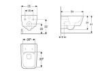 GEBERIT - iCon Závěsné WC, Rimfree, s KeraTect, bílá 201950600