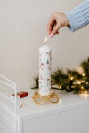 Bella Rose Adventní svíčka Vánoční myšky, bílá barva, vosk