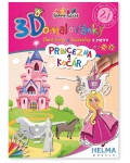 3D Omalovánky Princezna kočár