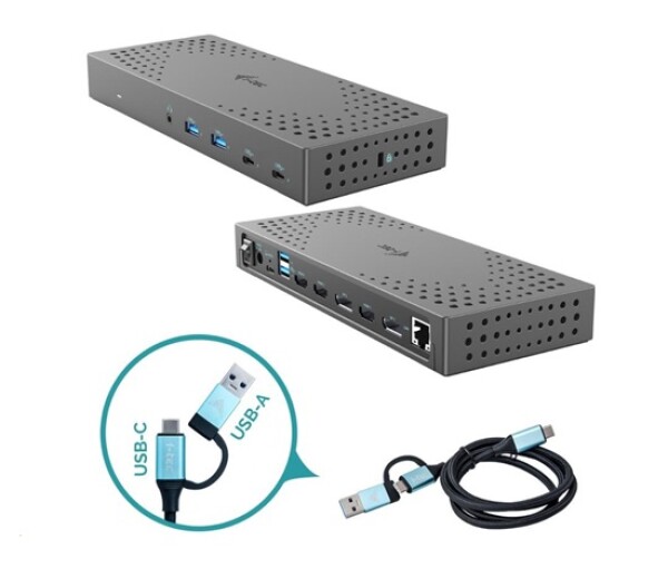 I-tec USB 3.0 / USB-C / Thunderbolt, 3x 4K Docking Station Gen 2 + PD 100W EDF_2108573