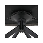 Židle jídelní, 180° otočný mechanismus, lanýžová voděodolná látka, černý kov