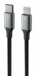 SWISSTEN TEXTILE II datový kabel USB-C - Lightning 1.5m černá (71529203)