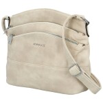Trendy dámská koženková crossbody kabelka Franka, krémová