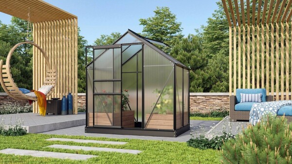 Polykarbonátový skleník – Vitavia Venus 2500, PC 4 mm černý