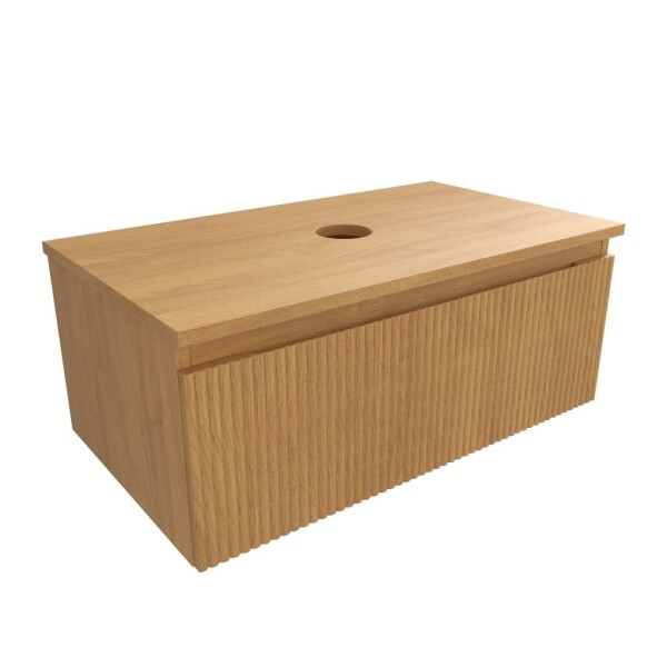 Koupelnová skříňka s krycí deskou SAT Evolution 78x30x44,5 cm dub medový mat SATEVO80DMD SATEVO80DMD