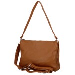 Stylová dámská koženková crossbody kabelka Cindra, hnědá